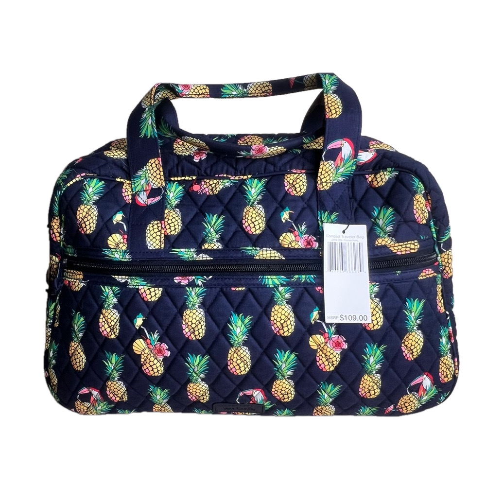 VERA BRADLEY Toucan Party Quilted Compact Traveler Bag NEW